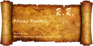 Révay Renátó névjegykártya